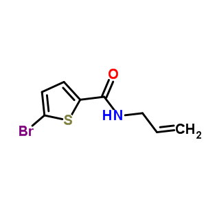 N-烯丙基-5-溴噻吩-2-羧酰胺結(jié)構(gòu)式_392238-35-6結(jié)構(gòu)式