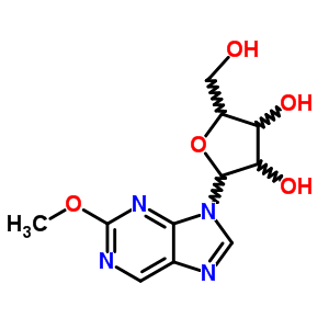 9H-purine, 2-methoxy-9-b-d-ribofuranosyl-Structure,39638-84-1Structure 9H-purine, 2-methoxy-9-b-d-ribofuranosyl- Structure,39638-84-1Structure