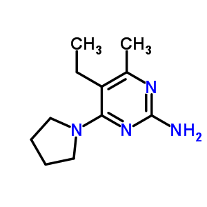 2-Pyrimidinamine,5-ethyl-4-methyl-6-(1-pyrrolidinyl)-(9ci) Structure,424803-29-2Structure