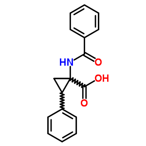 1-(苯甲酰基氨基)-2-苯基-環(huán)丙烷羧酸結(jié)構(gòu)式_4607-84-5結(jié)構(gòu)式