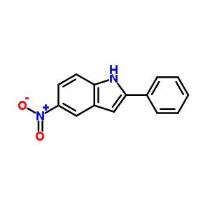 5-硝基-2-苯基吲哚結(jié)構(gòu)式_4993-87-7結(jié)構(gòu)式