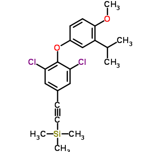 ((3,5-Dichloro-4-(3-isopropyl-4-methoxyphenoxy)phenyl)ethynyl)trimethylsilaneStructure,525575-59-1Structure ((3,5-Dichloro-4-(3-isopropyl-4-methoxyphenoxy)phenyl)ethynyl)trimethylsilane Structure,525575-59-1Structure