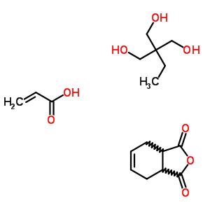 2-丙烯酸與 2-乙基-2-(羥基甲基)-1,3-丙烷二醇和 3a,4,7,7alpha-四氫-1,3-異苯并呋喃二酮聚合物結構式_53192-18-0結構式