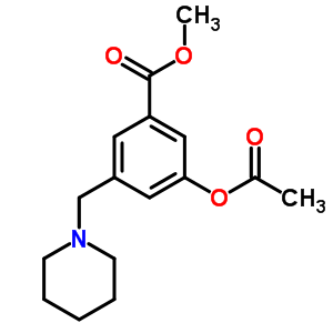 Benzoicacid, 3-(acetyloxy)-5-(1-piperidinylmethyl)-, methyl ester, hydrochloride (1:1)Structure,5432-82-6Structure Benzoicacid, 3-(acetyloxy)-5-(1-piperidinylmethyl)-, methyl ester, hydrochloride (1:1) Structure,5432-82-6Structure