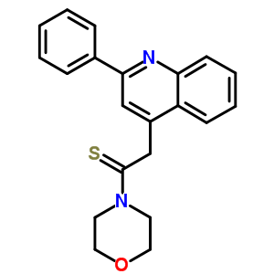 Ethanethione,1-(4-morpholinyl)-2-(2-phenyl-4-quinolinyl)-Structure,5442-77-3Structure Ethanethione,1-(4-morpholinyl)-2-(2-phenyl-4-quinolinyl)- Structure,5442-77-3Structure