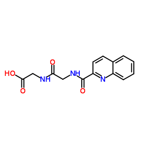 (9CI)-N-[N-(2-喹啉羰基)甘氨?；鵠-甘氨酸結(jié)構(gòu)式_581-93-1結(jié)構(gòu)式