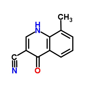 4-羥基-8-甲基-3-喹啉甲腈結構式_61338-31-6結構式