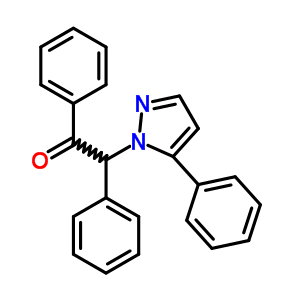 Ethanone,1,2-diphenyl-2-(5-phenyl-1h-pyrazol-1-yl)-Structure,63570-05-8Structure Ethanone,1,2-diphenyl-2-(5-phenyl-1h-pyrazol-1-yl)- Structure,63570-05-8Structure