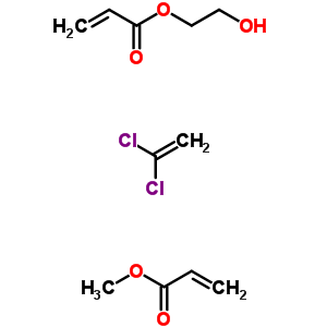 2-丙烯酸 2-羥基乙基酯與 1,1-二氯乙烯和 2-丙烯酸甲酯的聚合物結(jié)構(gòu)式_63744-63-8結(jié)構(gòu)式