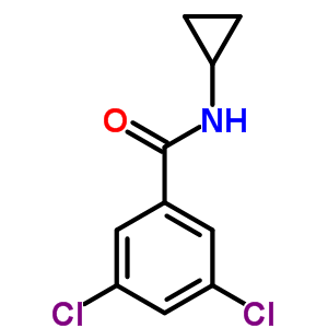 N-環(huán)丙基-3,5-二氯苯甲酰胺結(jié)構(gòu)式_63887-16-1結(jié)構(gòu)式