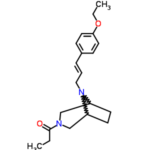 8-[3-(P-乙氧基苯基)-2-丙烯基]-3-丙?；?3,8-二氮雜雙環(huán)[3.2.1]辛烷結(jié)構(gòu)式_63977-70-8結(jié)構(gòu)式