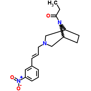 8-丙酰基-3-[3-(3-硝基苯基)-2-丙烯基]-3,8-二氮雜雙環(huán)[3.2.1]辛烷結(jié)構(gòu)式_63990-46-5結(jié)構(gòu)式