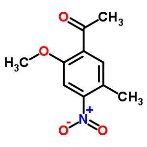 Ethanone,1-(2-methoxy-5-methyl-4-nitrophenyl)-Structure,6637-20-3Structure Ethanone,1-(2-methoxy-5-methyl-4-nitrophenyl)- Structure,6637-20-3Structure