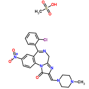 甲磺酸氯普唑侖結構式_70111-54-5結構式