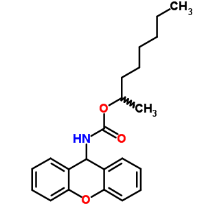 Octan-2-yl n-(9h-xanthen-9-yl)carbamateStructure,7473-60-1Structure Octan-2-yl n-(9h-xanthen-9-yl)carbamate Structure,7473-60-1Structure