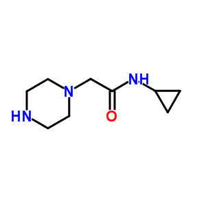N-環(huán)丙基-2-哌嗪-1-基乙酰胺結(jié)構(gòu)式_847783-37-3結(jié)構(gòu)式