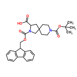 2-(((9H-fluoren-9-yl)methoxy)carbonyl)-8-(tert-butoxycarbonyl)-2,8-diazaspiro[4.5]decane-3-carboxylic acid Structure,849928-23-0Structure