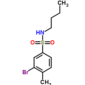 N-丁基 3-溴-4-甲基苯磺酰胺結(jié)構(gòu)式_850429-68-4結(jié)構(gòu)式