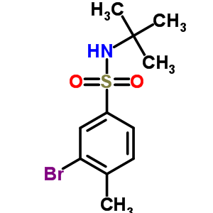 N-t-丁基 3-溴-4-甲基苯磺酰胺結(jié)構(gòu)式_850429-70-8結(jié)構(gòu)式