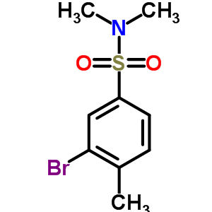 N,N-二甲基 3-溴-4-甲基苯磺酰胺結(jié)構(gòu)式_850429-72-0結(jié)構(gòu)式