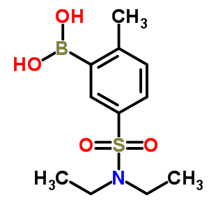 5-(N,N-二乙基磺?；?-2-甲基苯硼酸結(jié)構(gòu)式_871329-80-5結(jié)構(gòu)式