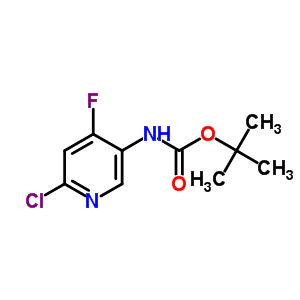 N-Boc-2-氯-4-氟-5-吡啶胺結(jié)構(gòu)式_915307-78-7結(jié)構(gòu)式