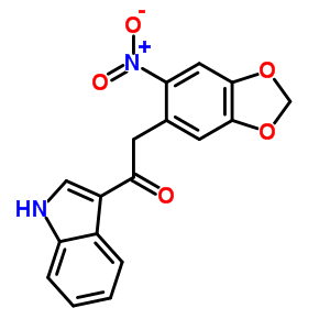 Ethanone,1-(1h-indol-3-yl)-2-(6-nitro-1,3-benzodioxol-5-yl)-Structure,94574-24-0Structure Ethanone,1-(1h-indol-3-yl)-2-(6-nitro-1,3-benzodioxol-5-yl)- Structure,94574-24-0Structure